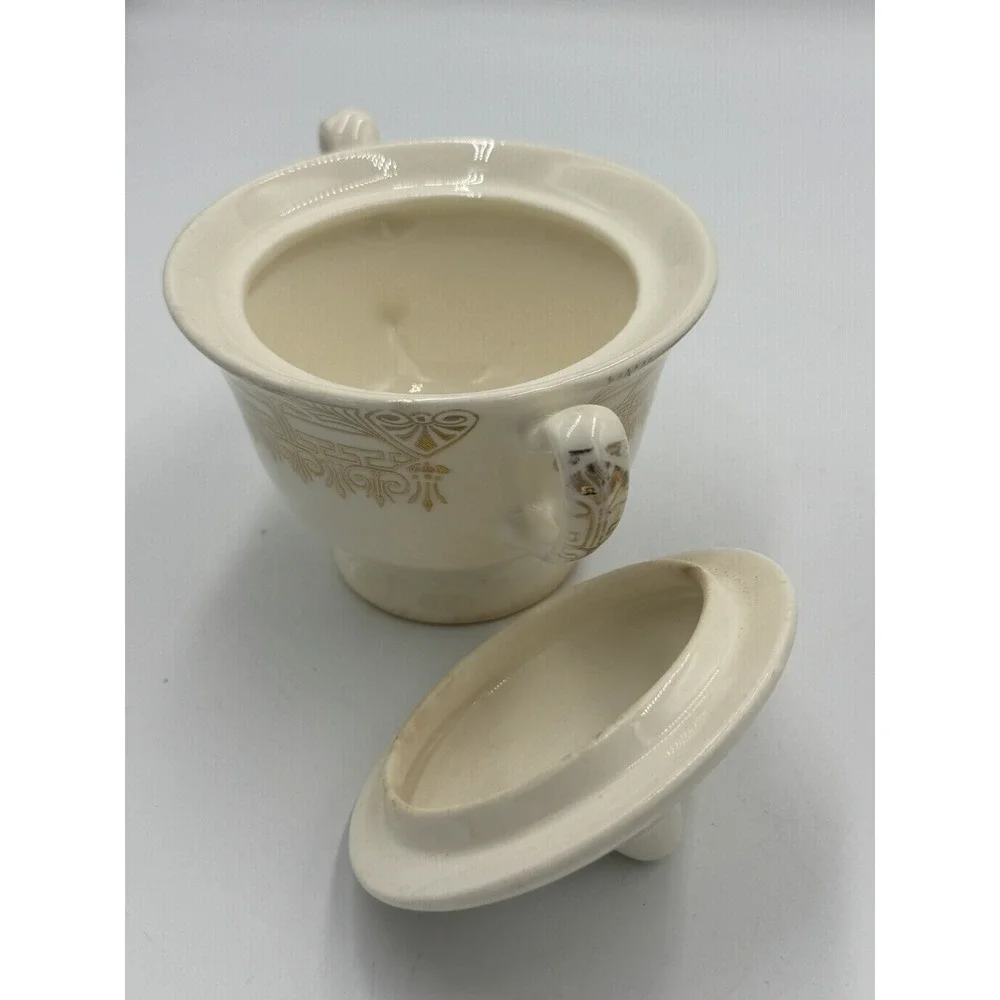 Vintage Stetson 22k Gold Sugar Bowl And Creamer Set 